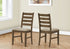 MN-U281342    Dining Chair, 38" Height, Dining Room, Kitchen, Set Of 2, Side, Upholstered, Antique Brown, Brown Fabric, Transitional