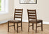 MN-U281355    Dining Chair, 38" Height, Dining Room, Kitchen, Set Of 2, Side, Upholstered, Brown Fabric, Antique Cherry, Transitional