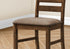 MN-U281355    Dining Chair, 38" Height, Dining Room, Kitchen, Set Of 2, Side, Upholstered, Brown Fabric, Antique Cherry, Transitional