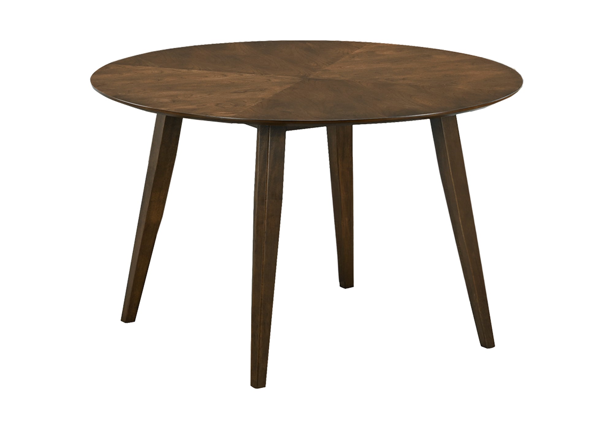 MN-491363    Dining Table, 48" Round, Veneer Top, Kitchen, Dining Room, Dark Walnut Veneer, Mid Century