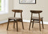 MN-X551365    Dining Chair, 32" Height, Set Of 2, Side, Upholstered, Kitchen, Dining Room, Dark Walnut, Beige Fabric, Modern