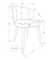 MN-521366    Dining Chair, 32" Height, Set Of 2, Side, Upholstered, Dining Room, Kitchen, Dark Walnut, Brown Fabric, Mid Century, Modern