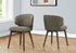 MN-521366    Dining Chair, 32" Height, Set Of 2, Side, Upholstered, Dining Room, Kitchen, Dark Walnut, Brown Fabric, Mid Century, Modern