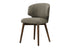 MN-521366    Dining Chair, 32" Height, Set Of 2, Side, Upholstered, Dining Room, Kitchen, Dark Walnut, Brown Fabric, Mid Century, Modern