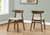 MN-X551369    Dining Chair, 30" Height, Set Of 2, Side, Upholstered, Kitchen, Dining Room, Dark Walnut, Sand Fabric, Mid Century, Modern