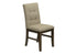 MN-L631378    Dining Chair, 37" Height, Set Of 2, Upholstered, Dining Room, Kitchen, Brown Fabric, Grey Solid Wood, Transitional