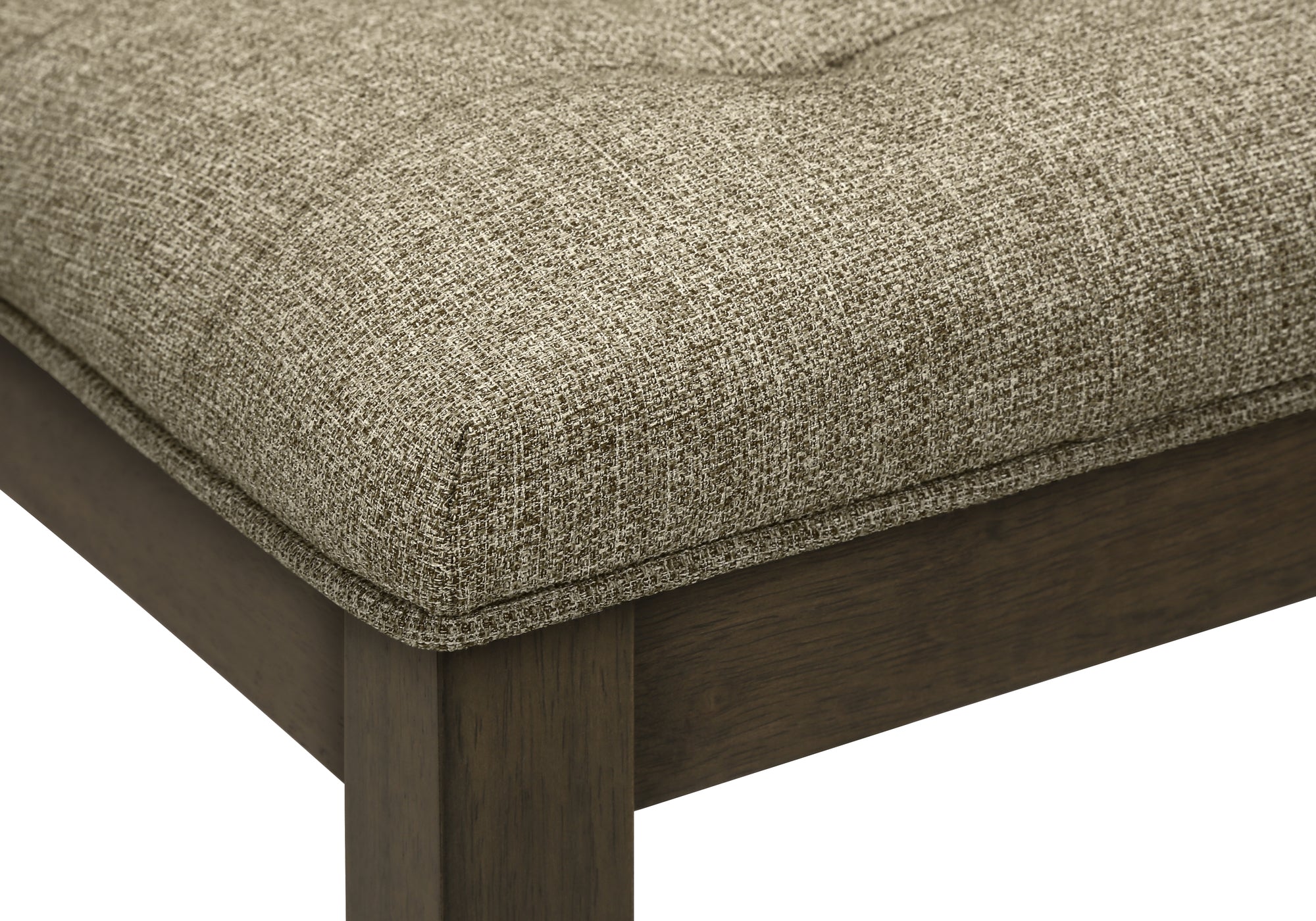 MN-L631378    Dining Chair, 37" Height, Set Of 2, Upholstered, Dining Room, Kitchen, Brown Fabric, Grey Solid Wood, Transitional