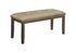 MN-Y641379    Bench, 44" Rectangular, Dining Room, Entryway, Kitchen, Hallway, Upholstered, Wood, Brown Fabric, Grey Solid Wood, Transitional