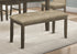 MN-Y641379    Bench, 44" Rectangular, Dining Room, Entryway, Kitchen, Hallway, Upholstered, Wood, Brown Fabric, Grey Solid Wood, Transitional