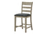 MN-451382    Dining Chair, 44" Height, Counter Height, Dining Room, Kitchen, Set Of 2, Upholstered, Side, Transitional