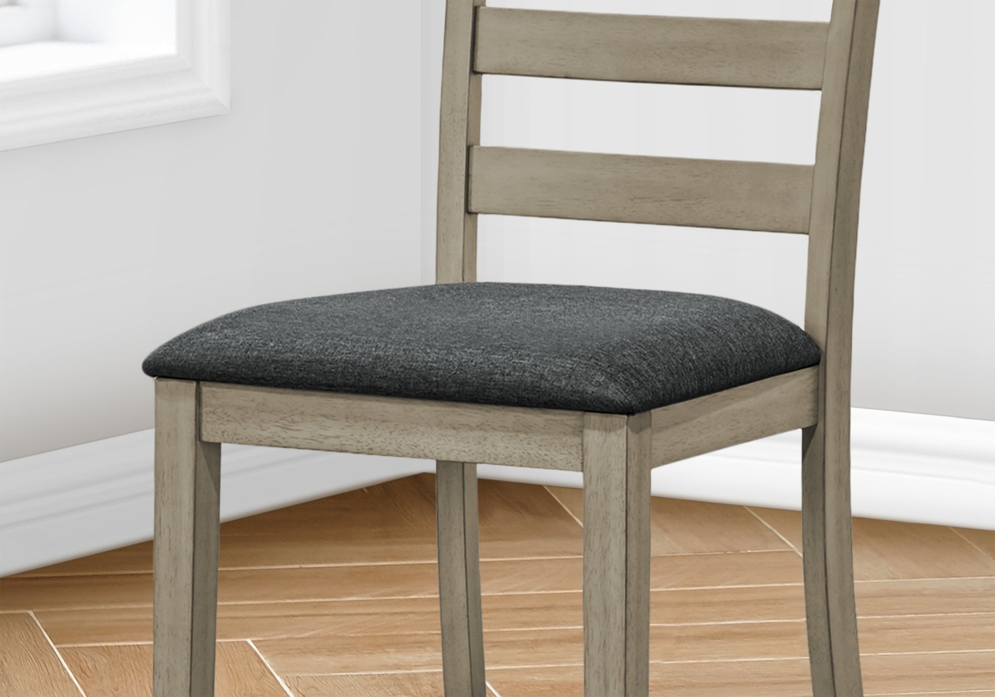 MN-451382    Dining Chair, 44" Height, Counter Height, Dining Room, Kitchen, Set Of 2, Upholstered, Side, Transitional