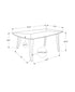 MN-821384    Dining Table, 72" Rectangular, Dining Room, Kitchen, Veneer Top, Light Walnut Veneer, Transitional
