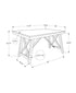 MN-471387    DINING TABLE - DARK WALNUT VENEER 36"X 72"COUNTER HEIGHT