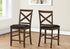 MN-481388    Dining Chair, 44" Height, Set Of 2, Side, Upholstered, Counter Height, Dining Room, Kitchen, Dark Walnut, Brown Leather Look, Transitional
