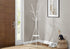MN-H852009    Coat Rack, 72"h, Bedroom, Entryway, Hall Tree, 6 Hooks, White Metal, Contemporary, Modern