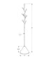 MN-902020    Coat Rack, Hall Tree, 8 Hooks, Entryway, 72"h, Bedroom, Black Metal, Contemporary
