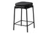 MN-F612225    Barstool, Counter Height, Set Of 2, Kitchen, Black Leather Look, Black Metal, Contemporary, Modern