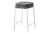 MN-F612227    Barstool, Counter Height, Set Of 2, Kitchen, Grey Fabric, White Metal, Contemporary, Modern