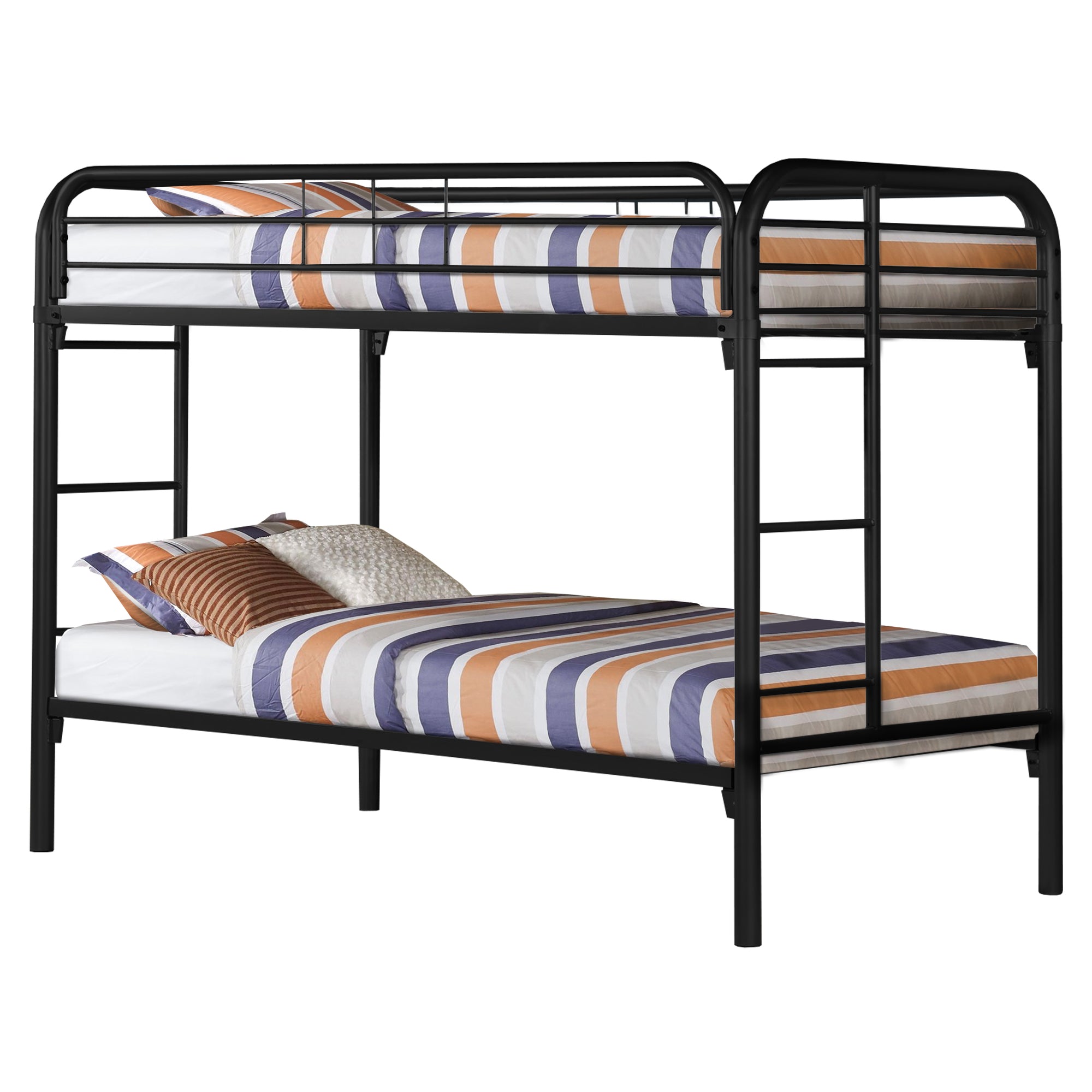 MN-U542230K    BUNK BED - TWIN / TWIN SIZE / BLACK METAL