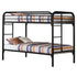 MN-U542230K    BUNK BED - TWIN / TWIN SIZE / BLACK METAL
