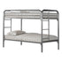 MN-U542230S    Bunk Bed, Kids Bunk Bed, Youth, Twin Over Twin, Silver Metal, Contemporary, Modern