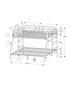 MN-552231S    Bunk Bed, Twin Over Full, Kids Bunk Bed, Youth, Silver Metal, Contemporary, Modern