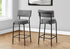 MN-V562246    Barstool, Counter Height, Set Of 2, Kitchen, Grey Fabric, Black Metal, Contemporary, Modern