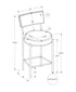 MN-V562246    Barstool, Counter Height, Set Of 2, Kitchen, Grey Fabric, Black Metal, Contemporary, Modern
