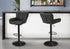 MN-S812328    Barstool, Set Of 2, Swivel, Adjustable, Bar Height, Counter Height, Kitchen, Black Leather Look, Black Metal, Contemporary, Modern