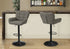 MN-822331    Barstool, Set Of 2, Adjustable, Swivel, Bar Height, Counter Height, Kitchen, Taupe Fabric, Black Metal, Contemporary, Modern