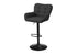 MN-R842334    Barstool, Set Of 2, Adjustable, Swivel, Bar Height, Counter Height, Kitchen, Black Fabric, Black Metal, Contemporary, Modern