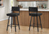 MN-932340    Barstool, 40" Height, Bar Height, Swivel, Set Of 2, Black Fabric, Black Metal, Contemporary, Modern
