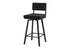 MN-932340    Barstool, 40" Height, Bar Height, Swivel, Set Of 2, Black Fabric, Black Metal, Contemporary, Modern