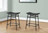 MN-U812384    Barstool, Counter Height, Set Of 2, Kitchen, Black Leather Look, Black Metal, Contemporary, Modern