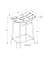 MN-U812387    Barstool, Counter Height, Set Of 2, Kitchen, Grey Fabric, White Metal, Contemporary, Modern