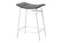 MN-U812387    Barstool, Counter Height, Set Of 2, Kitchen, Grey Fabric, White Metal, Contemporary, Modern