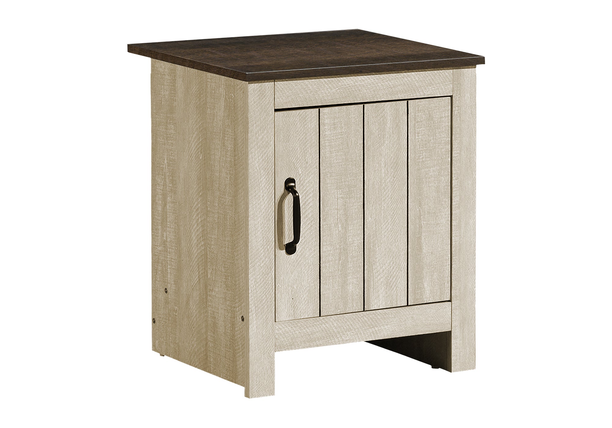 MN-442509    Accent Table, 22" H, End, Side Table, Storage, Nightstand, Bedroom, Living Room, Beige Laminate, Dark Oak Laminate, Contemporary