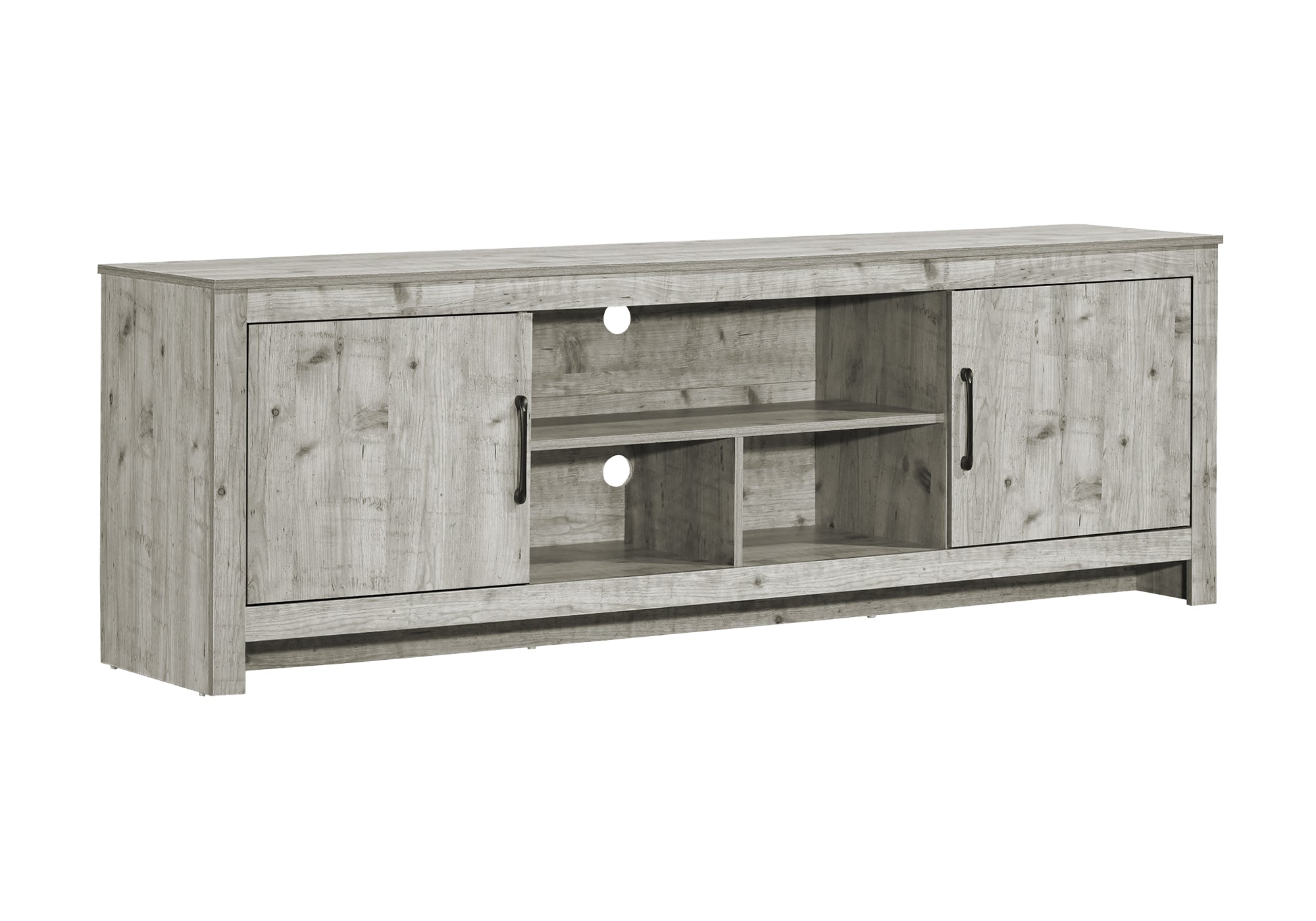 MN-452511    Tv Stand, 72 Inch, Console, Media Entertainment Center, Storage Cabinet, Living Room, Bedroom, Rustic Grey Laminate, Transitional