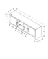 MN-452511    Tv Stand, 72 Inch, Console, Media Entertainment Center, Storage Cabinet, Living Room, Bedroom, Rustic Grey Laminate, Transitional