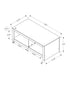 MN-462512    Coffee Table, 44"l, Cocktail, Rectangular, Living Room, Rustique Grey Laminate, Transitional
