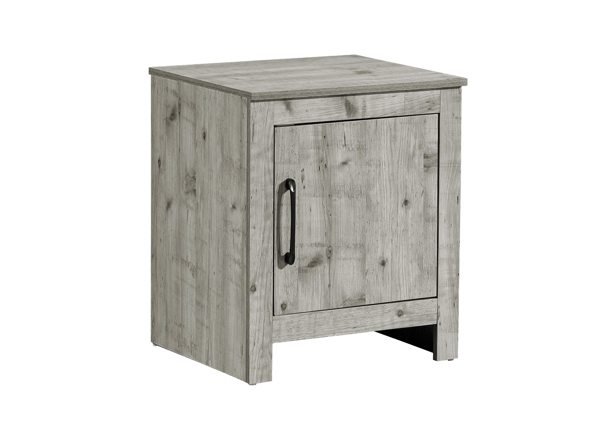 MN-472513    Accent Table, 22" H, End, Side Table, Storage, Side, Nightstand, Living Room, Bedroom, Rustique Grey Laminate, Transitional