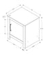 MN-472513    Accent Table, 22" H, End, Side Table, Storage, Side, Nightstand, Living Room, Bedroom, Rustique Grey Laminate, Transitional