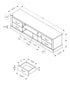 MN-482524    Tv Stand, 72 Inch, Console, Storage Drawers, Media Entertainment Center, Living Room, Bedroom, Brown Oak Laminate, Transitional