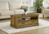 MN-492525    Coffee Table, 42" L, Cocktail, Rectangular, Storage Drawers, Living Room, Accent, Dark Brown Oak Laminate, Transitional