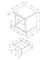 MN-502526    Accent Table, 21"h, End, Side Table, Storage Drawer, Nightstand, Lamp, Living Room, Bedroom, Dark Brown Oak Laminate, Transitional