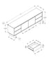 MN-652718    Tv Stand, 72 Inch, Console, Media Entertainment Center, Storage Drawers, Storage Cabinet, Brown Laminate, Transitional