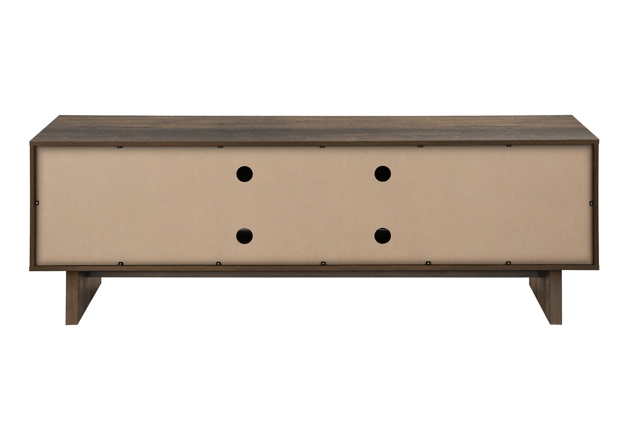 MN-652718    Tv Stand, 72 Inch, Console, Media Entertainment Center, Storage Drawers, Storage Cabinet, Brown Laminate, Transitional
