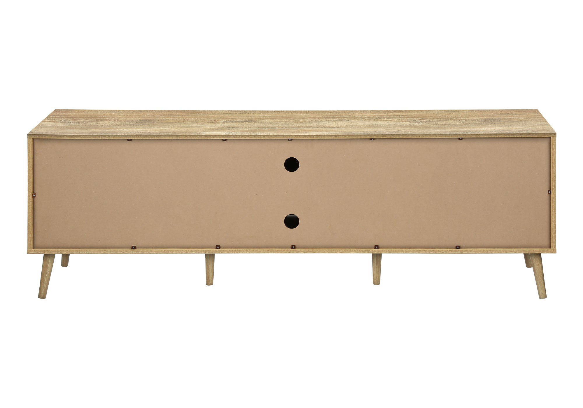 MN-672722    Tv Stand, 72 Inch, Console, Media Entertainment Center, Storage Drawers, Storage Cabinet, Walnut Laminate, Mid Century