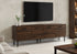 MN-692727    Tv Stand, 72 Inch, Console, Media Entertainment Center, Storage Cabinet, Brown Laminate, Black Metal, Transitional