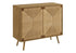 MN-752729    Accent Chest, 36" Wide, 2 Door Cabinet, Storage, Decorative, Light Walnut Laminate, Seagrass-look, Mid Century